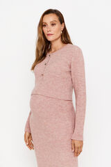 Mamalicious Crop top de malha maternity rosa