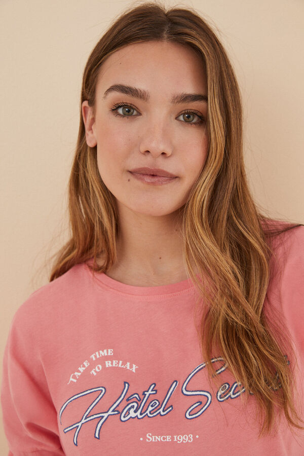 Women'secret Pijama 100% algod&oacute;n rojo rayas rojo