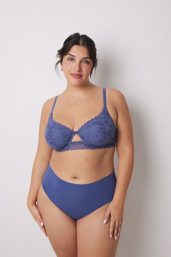 Women'secret BEAUTIFUL Sujetador cl&aacute;sico relleno encaje azul azul