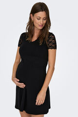 Womensecret Vestido corto escote pico maternity negro