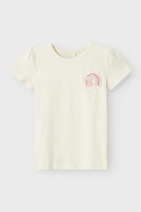 Name it Camiseta ni&ntilde;a detalle 3D blanco
