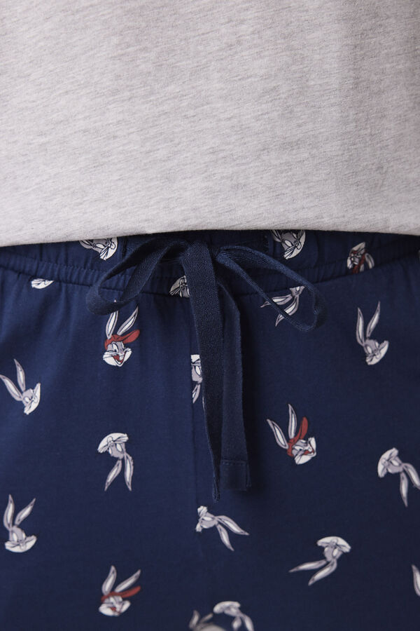 Women'secret Pijama largo hombre 100% algod&oacute;n Looney Tunes gris