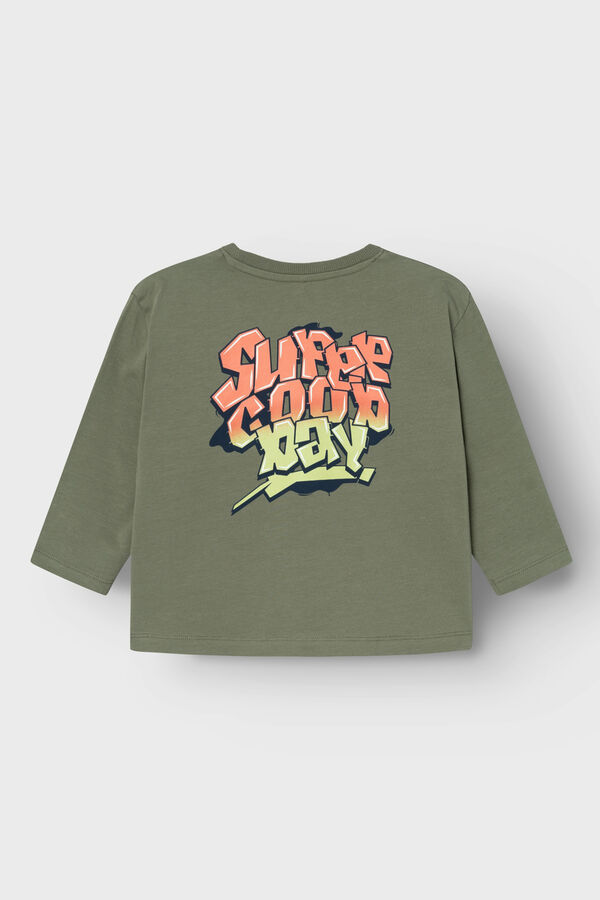 Name it T-shirt de menino 'Super bom dia' verde