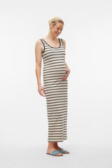 Mamalicious Vestido alças de algodão para maternity bege