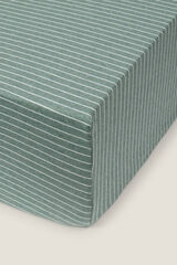 Textura S&aacute;bana bajera punto algod&oacute;n sostenible verde