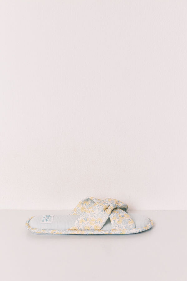 Women'secret Chinelos de quarto com n&oacute; e florzinhas estampado