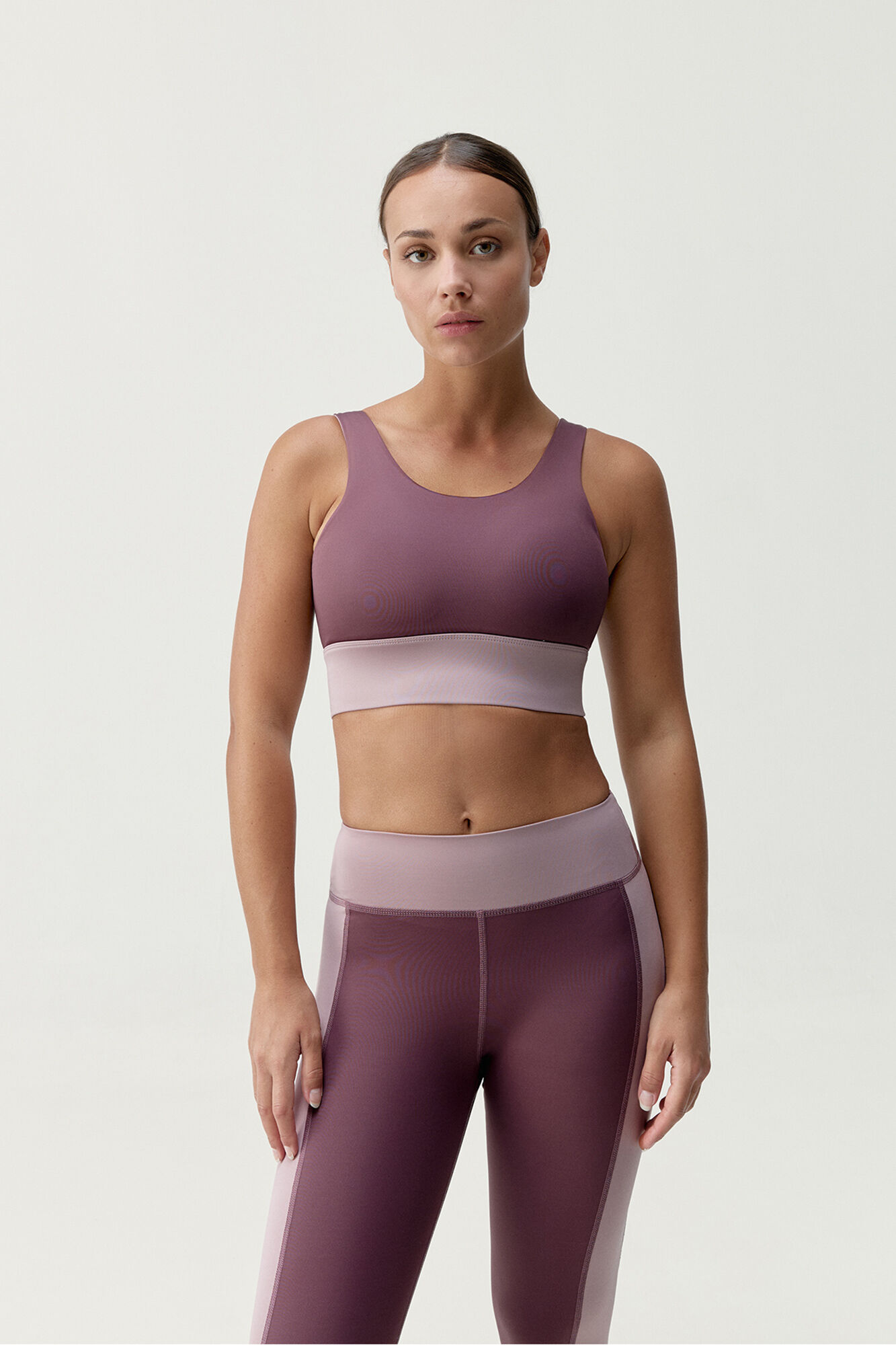 Born Living Yoga Soutien top desportivo Maiko Tuscany/Deep Rose