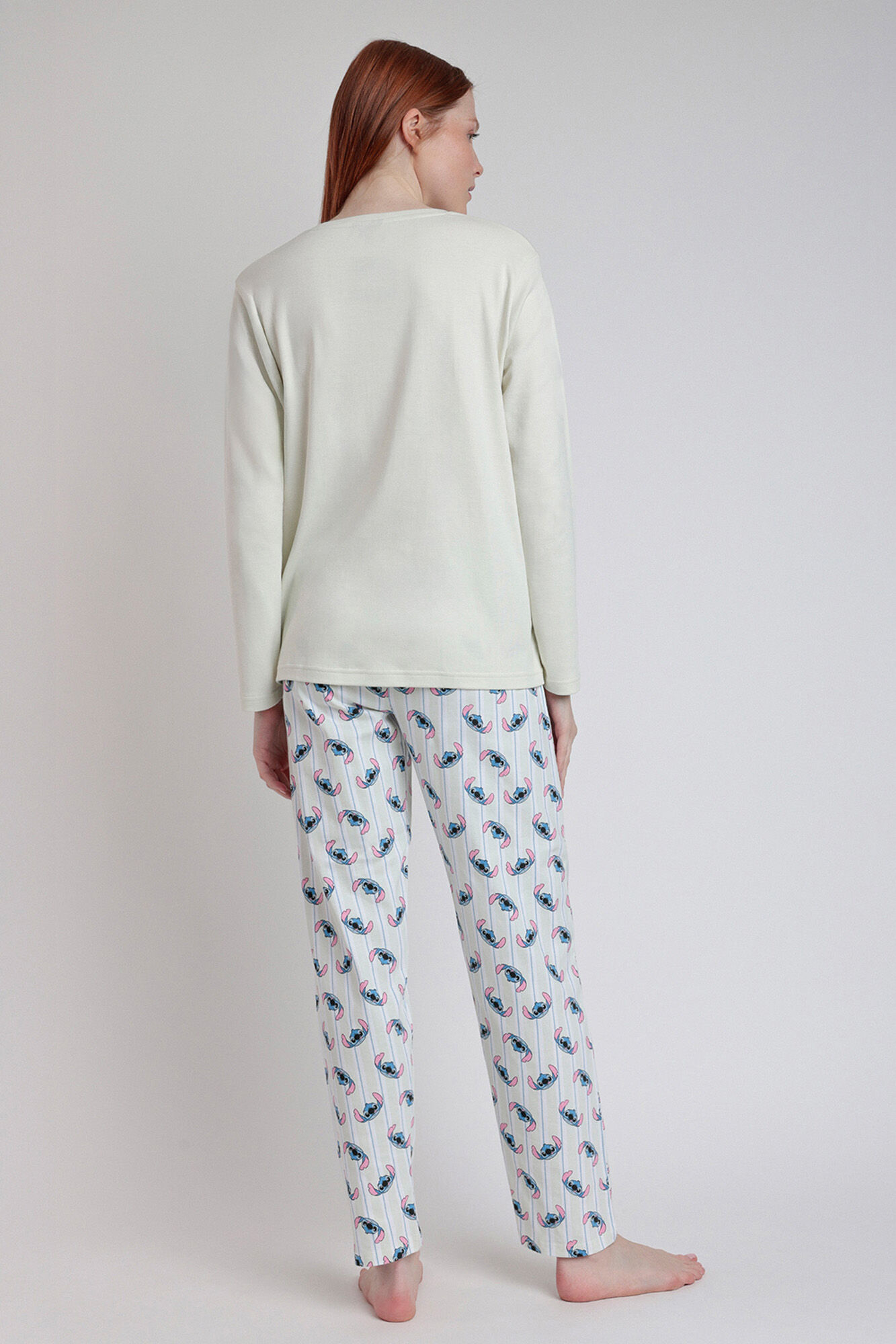 Admas Pijama comprido estampado Stitch para mulher