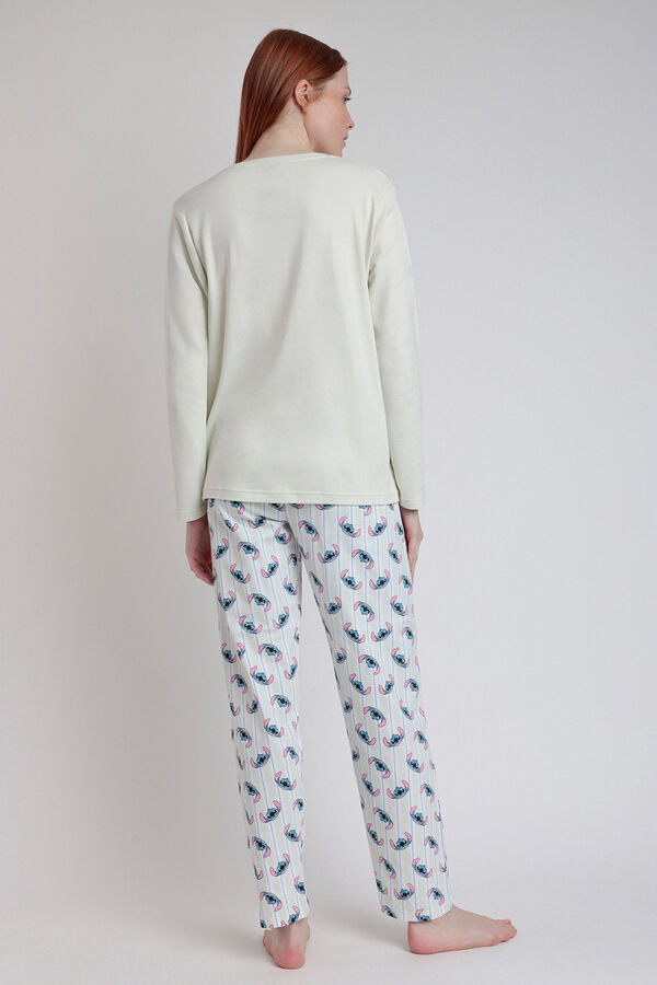 Admas Pijama comprido estampado Stitch para mulher azul