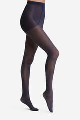 DIM Panty transparente con hilos brillantes 20 Deniers azul