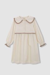 Gocco Camis&atilde;o com bordados crus bege