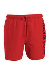 Calvin Klein Ba&ntilde;ador de largo medio con cord&oacute;n  rojo