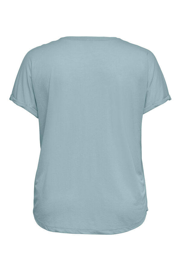 Womensecret Camiseta manga corta deportiva talla grande azul