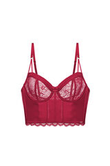Dorina Bustier Hasina sin relleno burdeos
