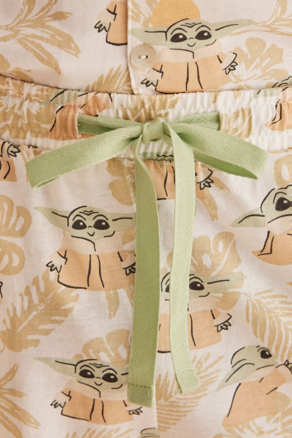 Women'secret Pijama camisero hombre 100% algod&oacute;n Grogu estampado