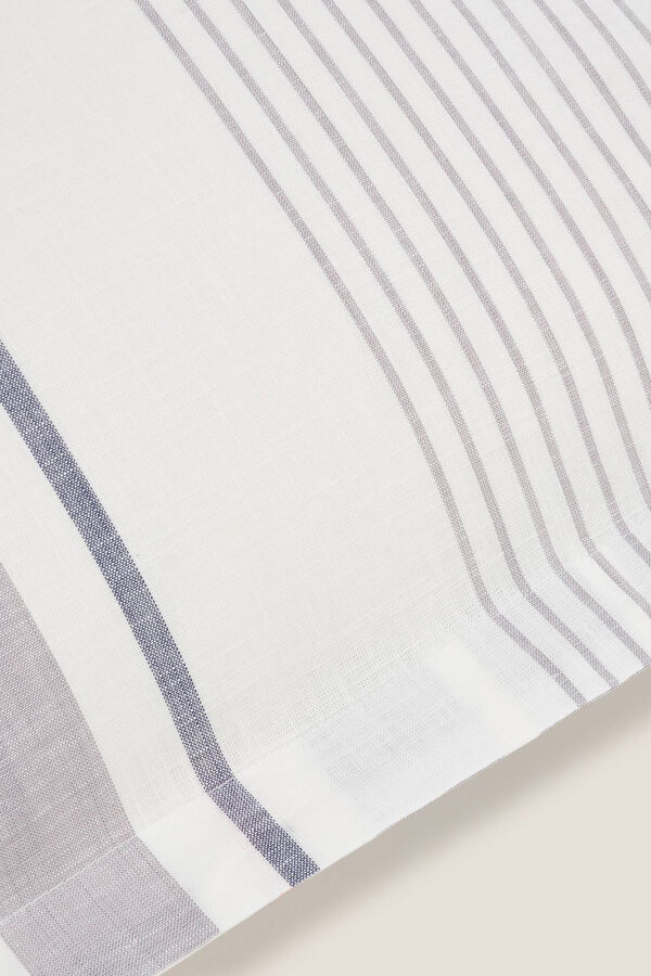 Textura Funda coj&iacute;n algod&oacute;n rayas gris