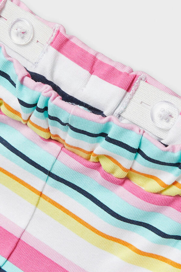 Name it Short ni&ntilde;a de rayas blanco