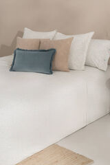 Textura S&aacute;bana algod&oacute;n percal flores. Cama 180-200cm. turquesa