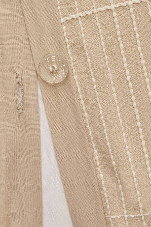 Textura Capa de edredom texturizada castanho