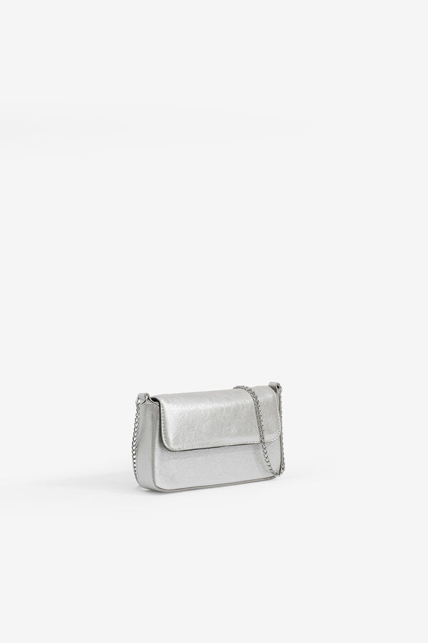 Vilanova Bolso Metalizado con Solapa gris
