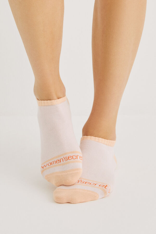 Womensecret Calcetines cortos algodón naranja rosa