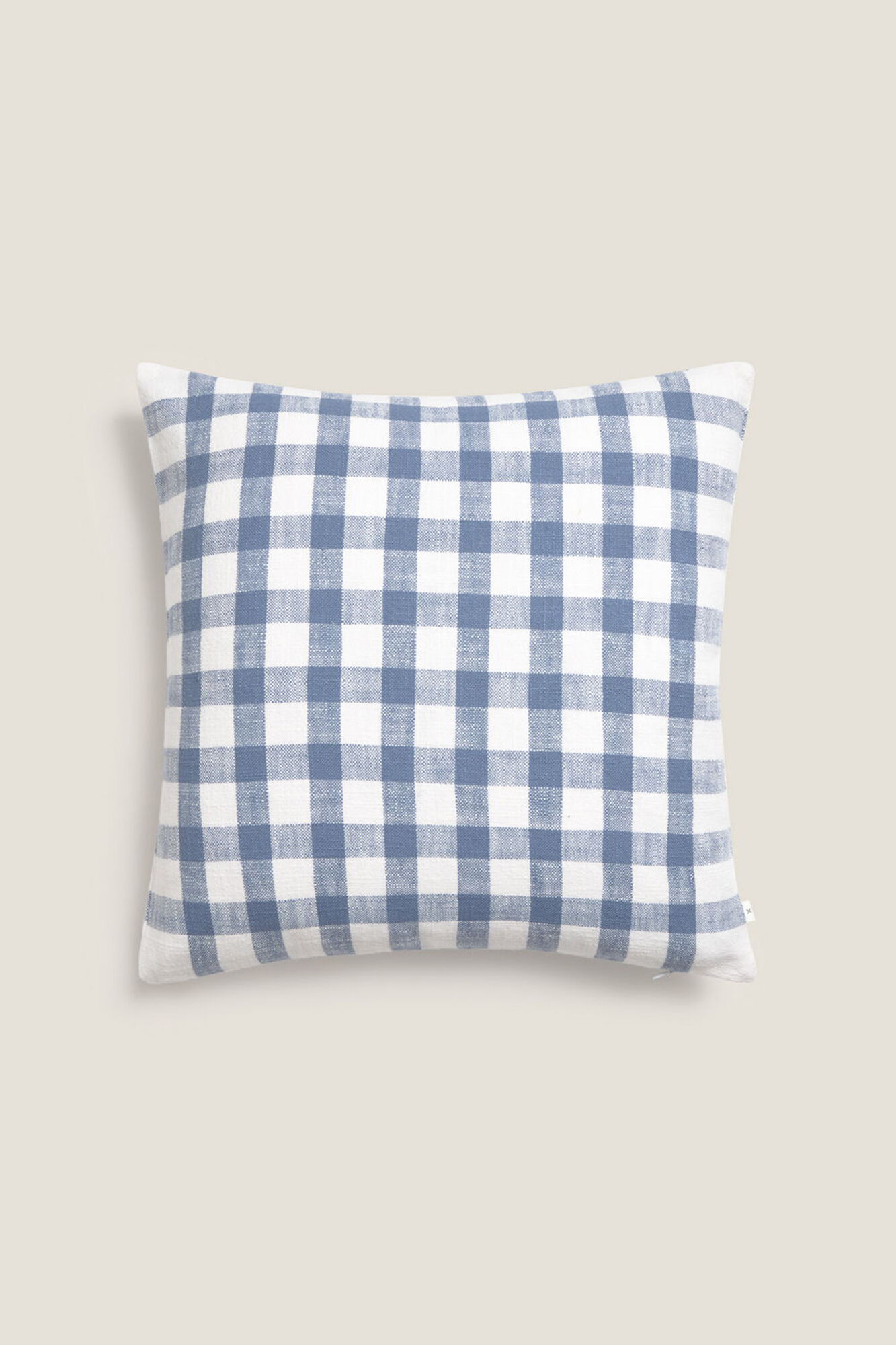 Textura Funda coj&iacute;n algod&oacute;n cuadros