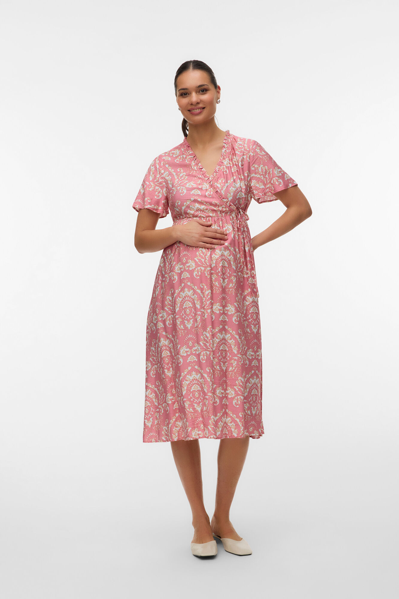 Mamalicious Vestido midi maternity e amamenta&ccedil;&atilde;o