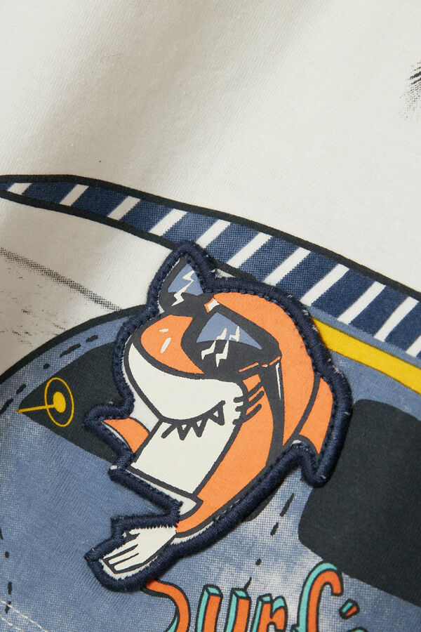 Name it T-shirt menino manga curta Surf branco