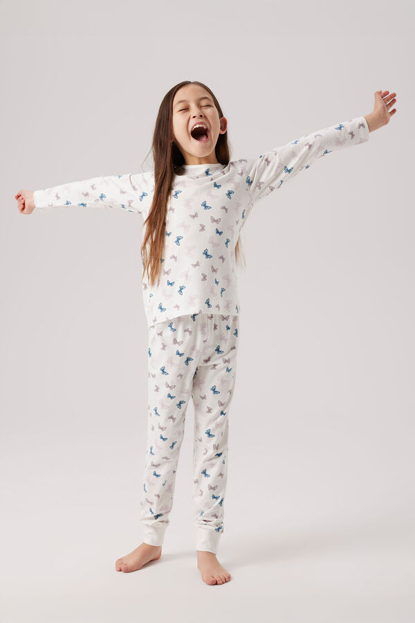 Name it Conjunto pijama ni&ntilde;a mariposas blanco
