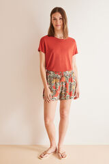 Women'secret Pantal&oacute;n corto viscosa Snoopy estampado