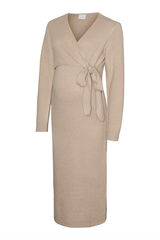 Mamalicious Vestido punto maternity nude