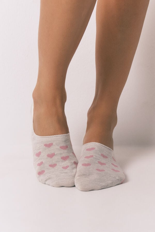 Women'secret Pacote com 3 meias slip-on com estampa de meias  estampado