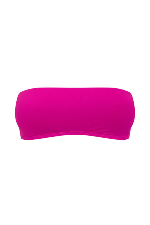 HI&BYE Top bikini bandeau rosa fucsia