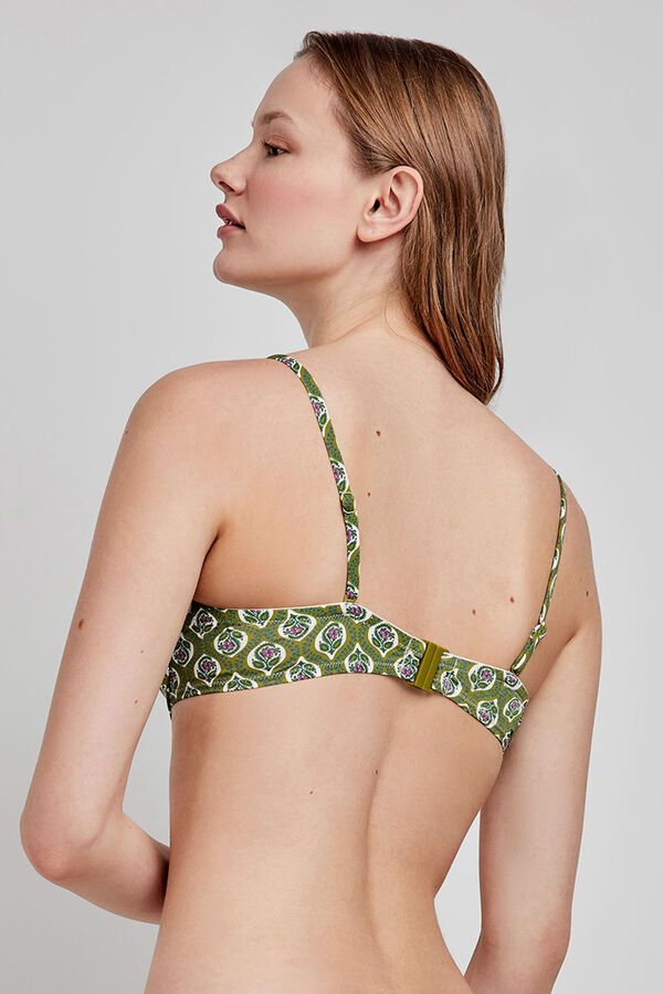 Gisela Top biquíni bandeau estampado estampado