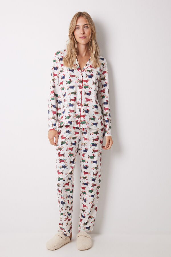 Women'secret Pijama camisa colorida para cachorro 100% algod&atilde;o estampado