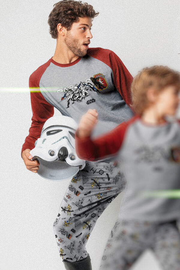 Admas Pijama hombre Star Wars gris