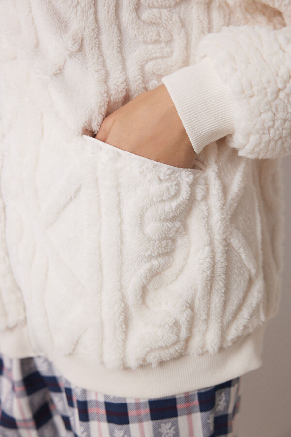 Women'secret Bata corta manga borreguito marfil