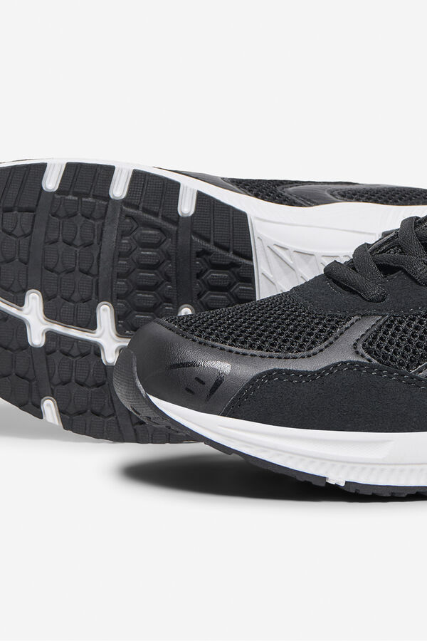 Only Play Sapatos esportivos de malha com cadar&ccedil;o preto