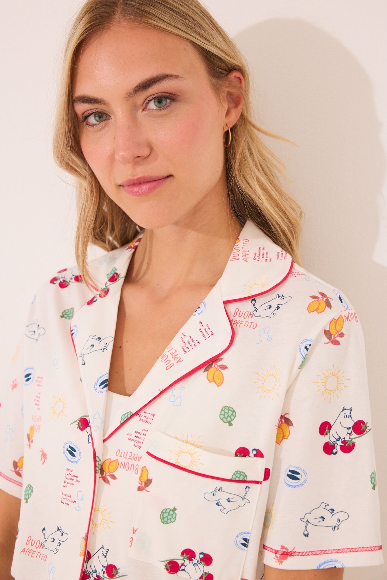 Women'secret Pijama camiseiro 100% algod&atilde;o branco