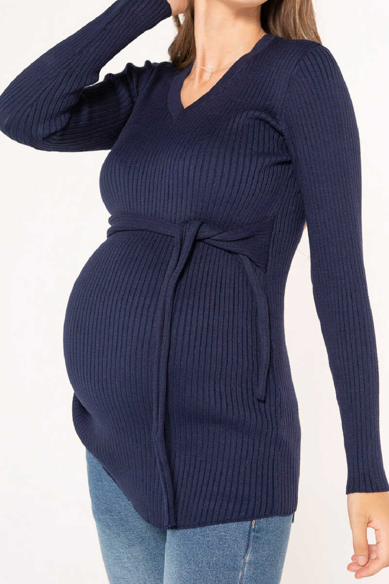 Womensecret Sweater pré-mamã com cinto azul