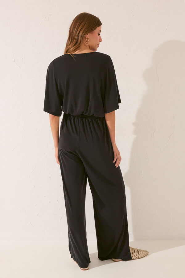 Women'secret Mono largo negro cintura el&aacute;stica negro