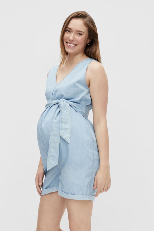 Womensecret Mono corto de algodón maternity azul
