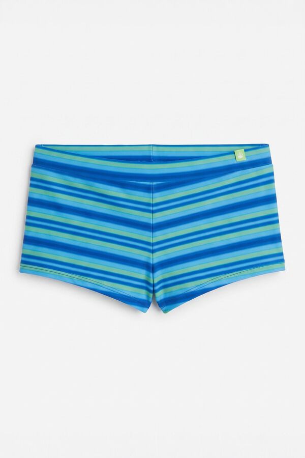HI&BYE Cueca de biqu&iacute;ni boxer estampada &agrave;s riscas azul azul