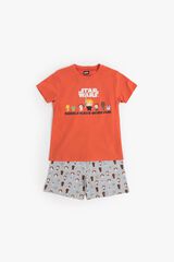 Admas Pijama curto pixel Star Wars vermelho