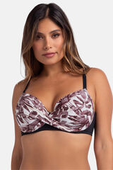 Dorina Top de bikini estampado gris