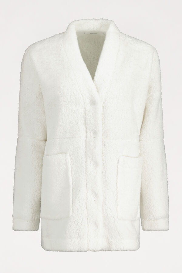 Women'secret Chaqueta pelo l&uacute;rex marfil