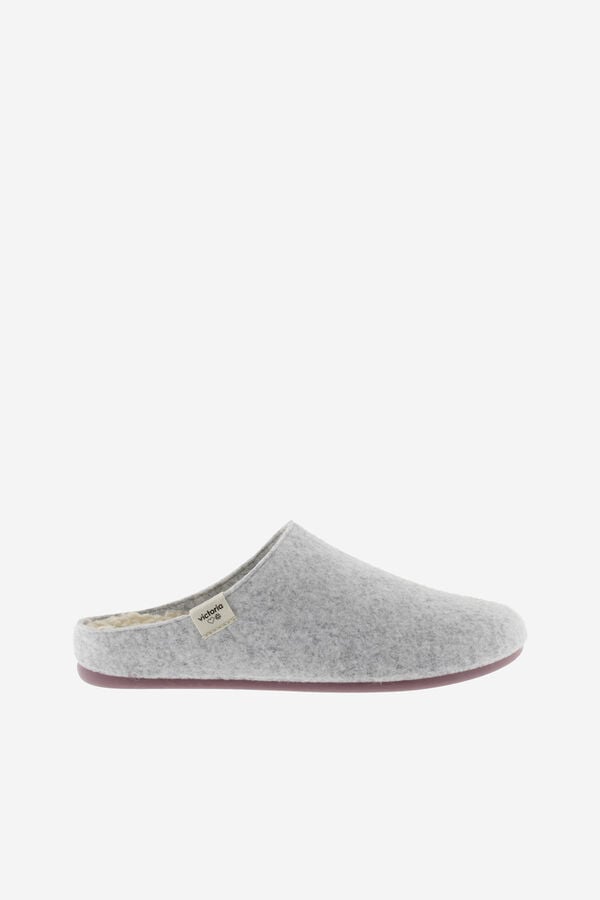 Victoria Zapatillas de casa fieltro gris