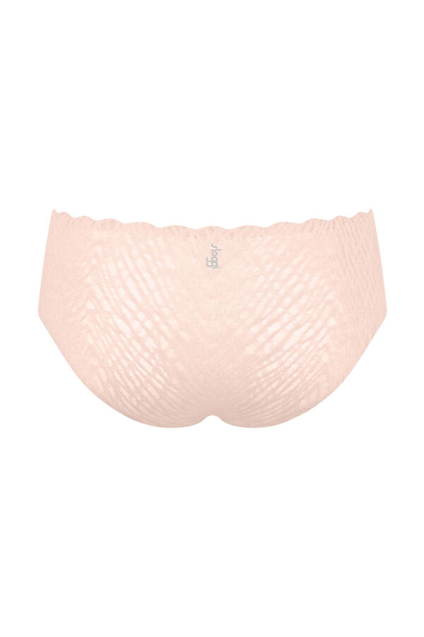 Sloggi Cueca cl&aacute;ssica em renda rosa