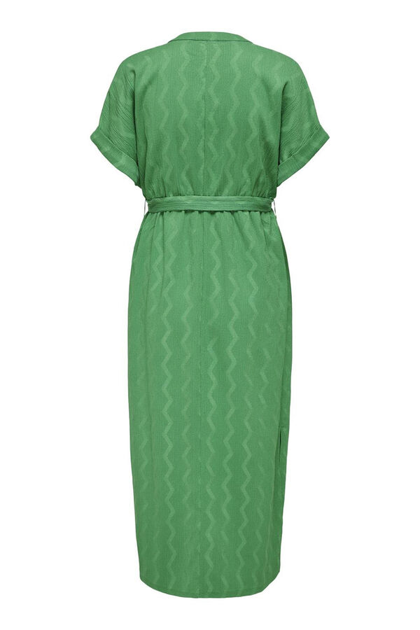 Only Maternity Vestido midi decote V maternity verde