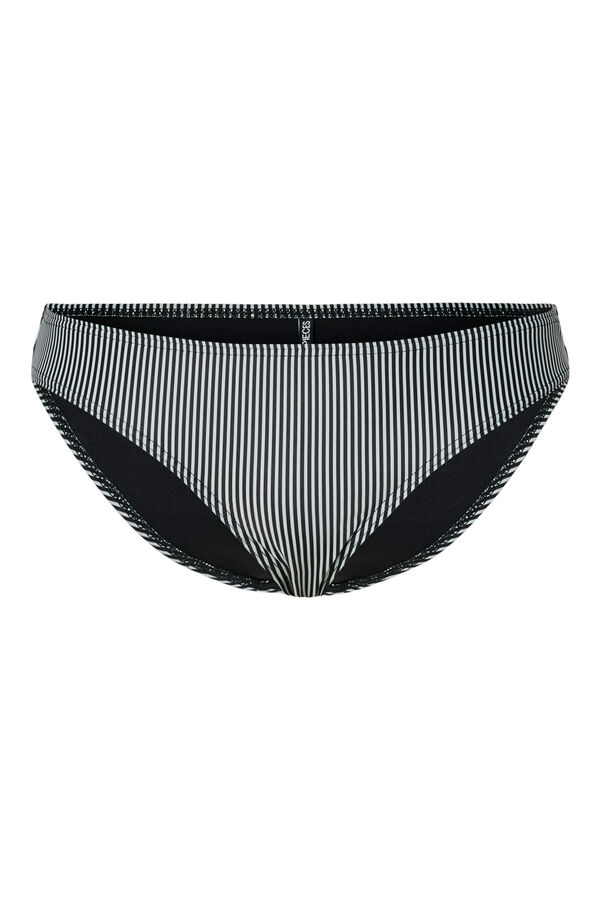 Pieces Calcinha de biqu&iacute;ni riscas preto